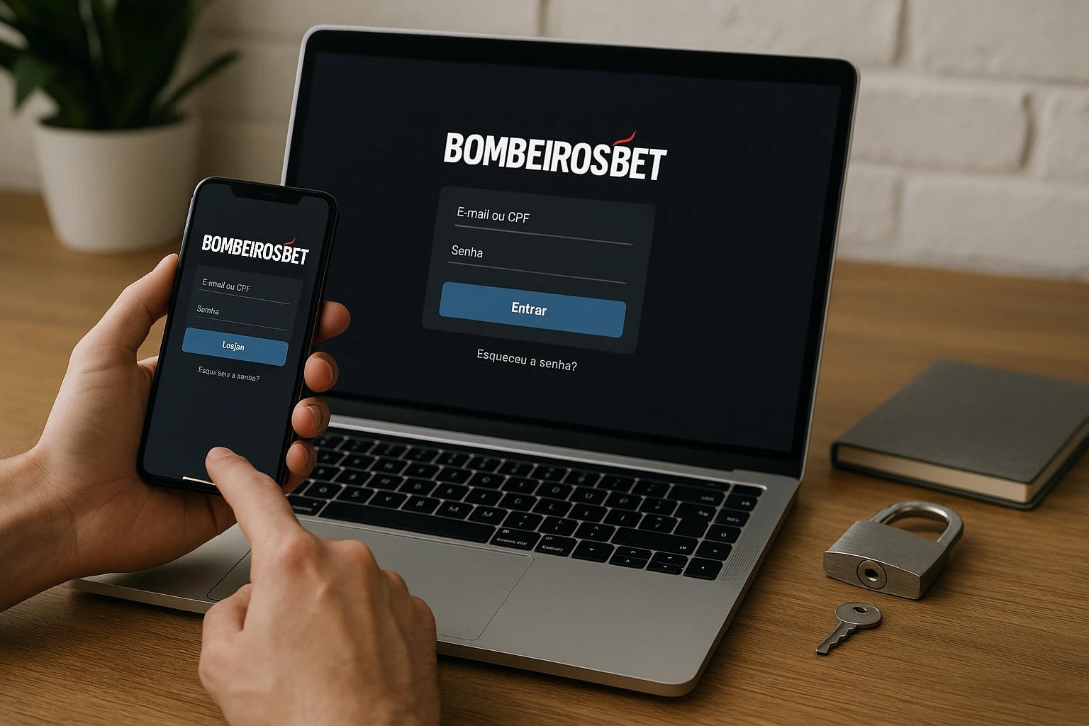 Criar uma nova Conta no plataforma BOMBEIROSBET